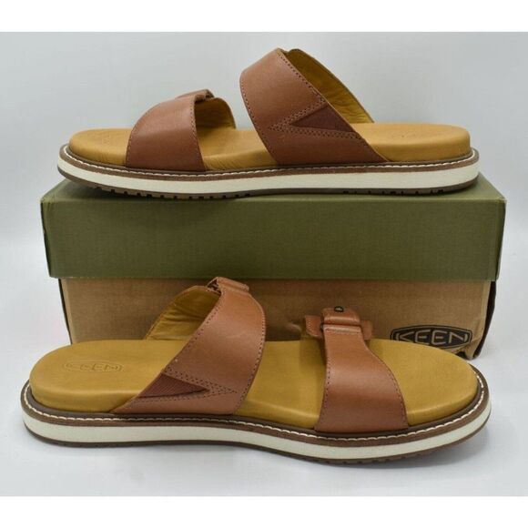 Keen Womens Size 10 Lana Slide Tortoise Shell Silver Birch Slip On Sandals - Picture 2 of 11